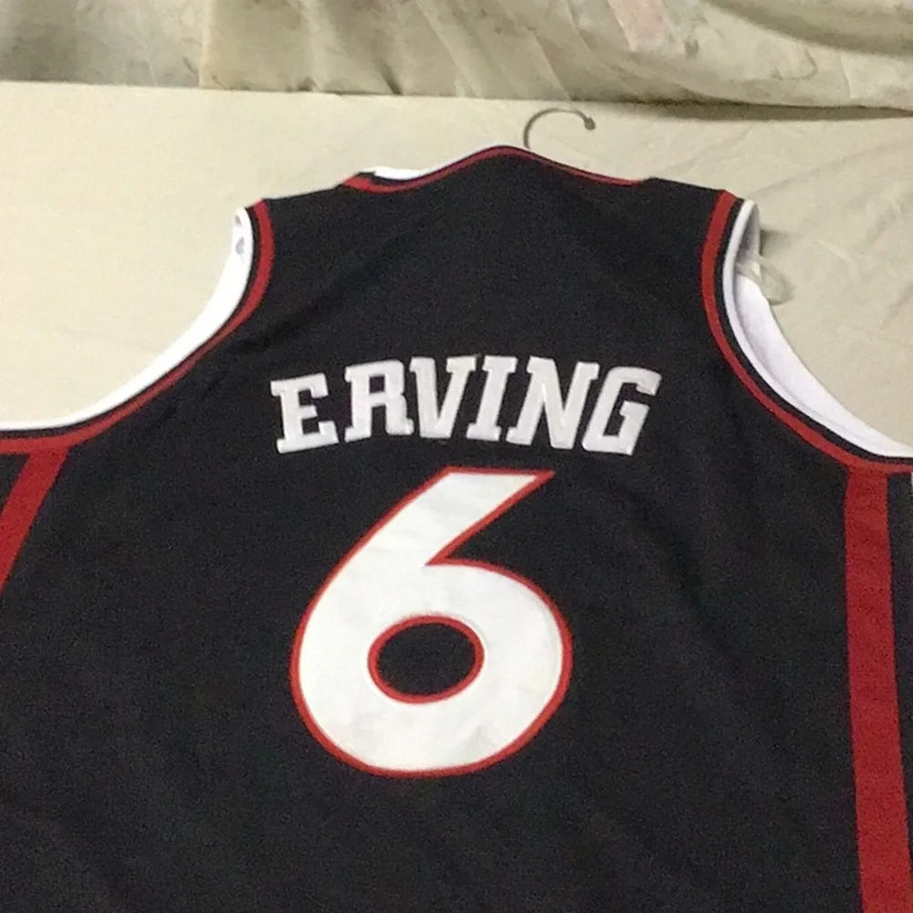 rare!!!  Mitchell & Ness Black and Red Sixers Jersey - Picture 2 of 5